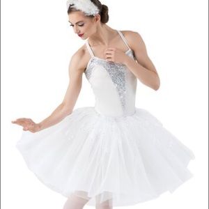 White ballet swan costume dress prom Halloween xs